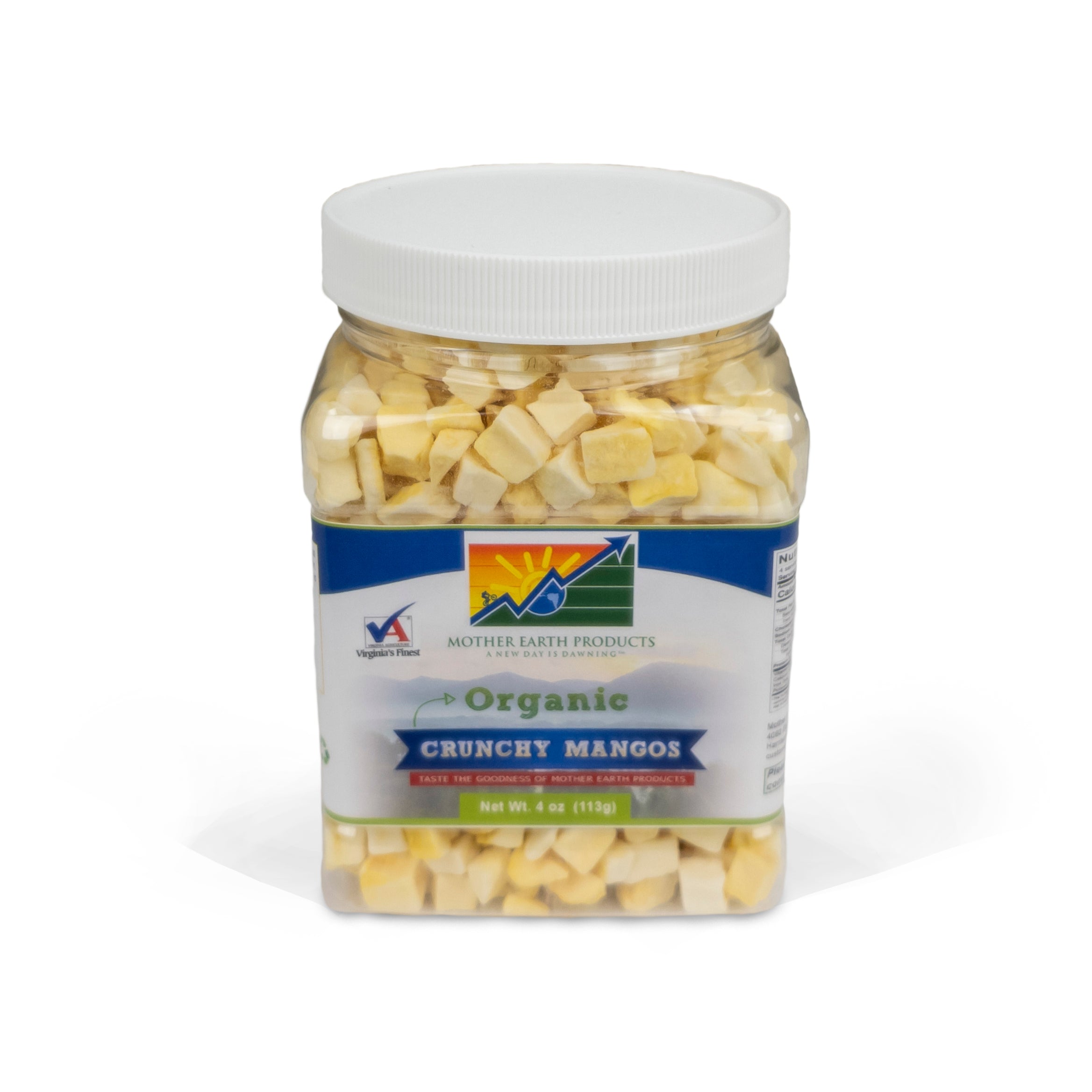 Organic Freeze Dried Mango Quart Jar Front
